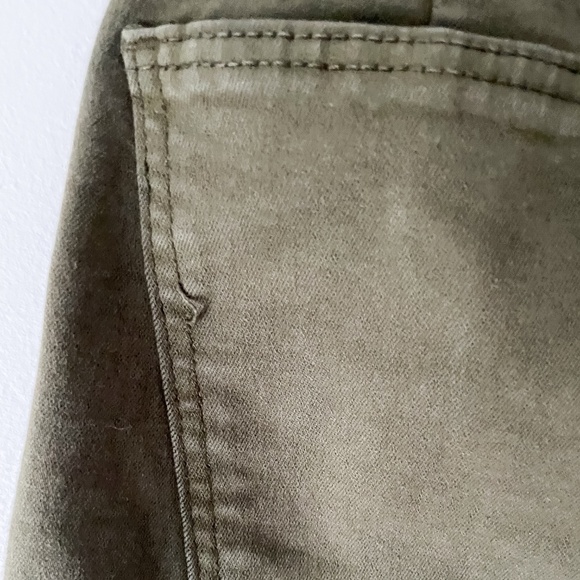 Zara // High Rise Slim Leg Olive Green Pants - Picture 3 of 4
